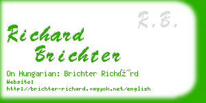 richard brichter business card